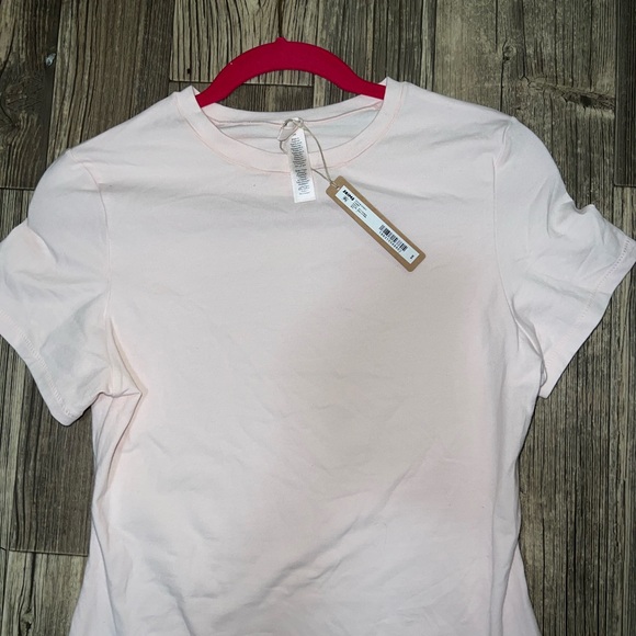 SKIMS Cotton Jersey T Shirt in Barely Pink size Large. NOT THE CROPPED! - Picture 5 of 10